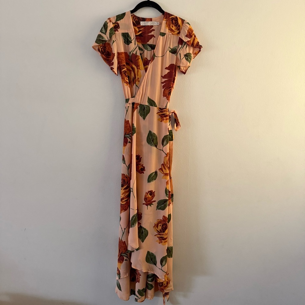 Christy Dawn Autumn Dress Peach Floral